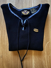 HARLEY DAVIDSON Kurzarm Schnür Shirt / Top Damen Ladies  S schwarz / neuwertig