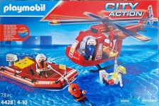 PLAYMOBIL 4428 SOS Helikopter mit Rettungsboot Neu/Ovp