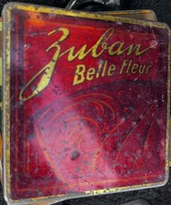 Zuban Belle fleur Zigaretten-Dose  Blech München Reklame rot 