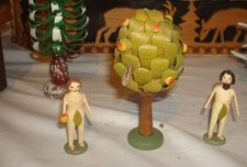 Adam und  Eva mit  Baum Seiffen  Walter Werner? Neuwertig