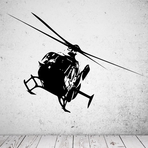Wandtattoo hubschrauber - wandtattoo,