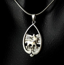 Anhänger Silber 925 Pferde durchbrochen filigran - zierlich & zauberhaft