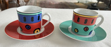 Kahla Porzellan Lola Popcorn 2 x Espressotasse Mokkatasse mit Untertasse