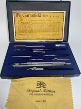 DDR Zirkelkasten Original Richter Type Pythagoras V. a. * Ersatzteile/Defekt