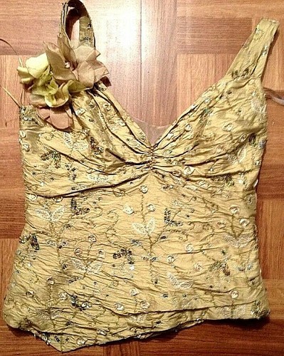 Top avec fleurs perles - fleurs, et
