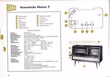 Service Manual-Anleitung Saba Konzerttruhe Mainau 9,Mainau 90, Baujahr 1958/59
