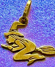 Gold 750 18 K  Hexe Bruja  aus