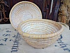 2 x alte Brotkörbe Strohkorb