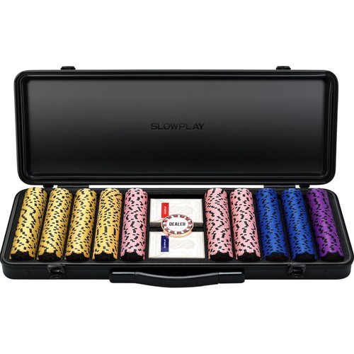 Pokerchips set 14g black - black, gold