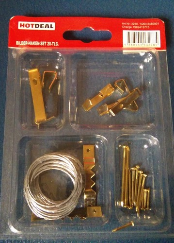 Bilderhaken set sortiment - bilderhaken,