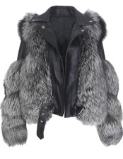 OFTBUY Pelzjacke Pelzmantel