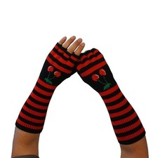 Fingerlose Handschuhe Kirschen