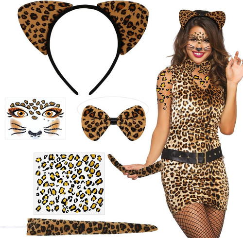 Leoparden kostüm damen - leoparden, damen,5