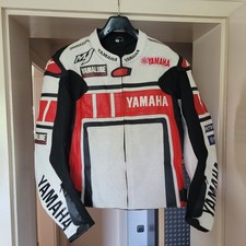 motorrad lederjacke herren Yamaha Special Edition / weiss-rot / Gr. S (48)