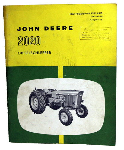 Betriebsanleitung john deere - betriebsanleitung,