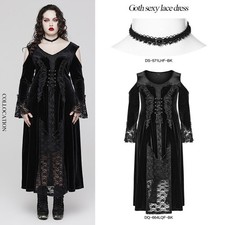 Punk Rave Gothic Sexy Plus Size Dress Vintage Victorian Elegant Lace Long Dress