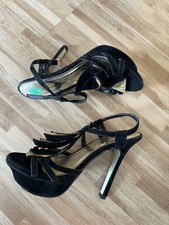 Fiore collection, Damen plateau High heels Sandale Gr. 37, schwarz, gold