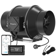 Brogachy 150 mm intelligenter Inline-Kanalventilator mit WLAN-App, Drehstrommotor (UK