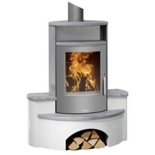 Kaminofen Kamin Justus Kaskade 2.0 Speckstein grau 6,5 KwA  NEU 150mm A+