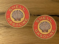 2x SHELL Aufkleber Gasoline Vintage Oldtimer Tuning Modellbau Retro Umbau #612