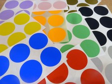 33mm 3.3cm Rund Farbig Uni