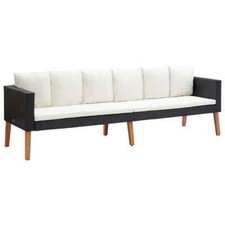 3 Sitzer Gartensofa Poly Rattan Sofa Lounge Couch Gartenmöbel 218 x 67 x 60 cm