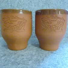 Glühweinbecher - Tonbecher- 2 Stück 0,25l