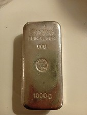 1000g 1kg Silberbarren HERAEUS Feinsilber 999 Wertanlage