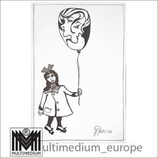 Original Tusche Zeichnung