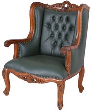 Ohrensessel chesterfield grün - ohrensessel,