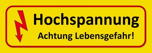 Aufkleber hochspannung - aufkleber,