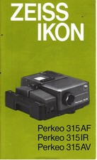 Bedienungsanleitung Manual Diaprojektor Zeiss Ikon Perkeo 315 / AF / IR / AV