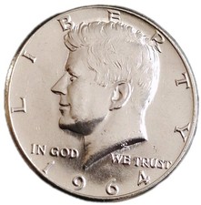 USA  1/2 Half Dollar 1964 Silber J. F. Kennedy PP Top Silver Coin Art. 001 - 054
