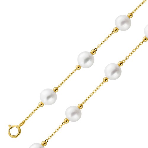 Perlen armband gelbgold 585 - gelbgold,