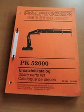 Ersatzteilliste Palfinger PK 52000 Hydraulik Ladekran 1994 hydraulic crane list