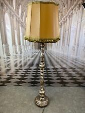 VINTAGE STEHLAMPE BAROCK STIL FUSS AUS HOLZ MASSIV NACH ANTIKEM VORBILD