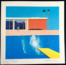 David Hockney Lithographie COA