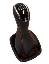 SCHALTKNAUF + SCHALTSACK passend für Mercedes C-Klasse W203 S203 / 6G / Rot /T3