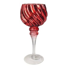 Glaskelch 30cm rot Dekokelch