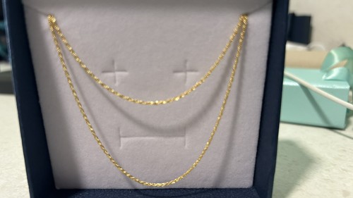18k echt gold gedrehtes seil - echt,