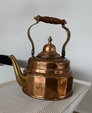 Alter antiker Kessel Kanne Wasserkessel Kupfer 