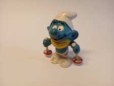 Schlümpfe Schlumpf Skifahrer, Nostalgie Smurf Figur