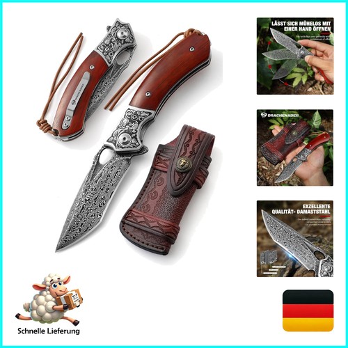 Kompaktes damast einhandmesser - damast,