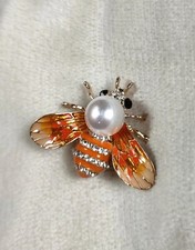 Brosche Anstecknadel Strass Perlen Hochzeit Geschenk Party Pins 