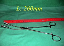 Fischer Kornzange Tupferzange Abdomen Polyp Zange gebogen 260mm Dressing Forceps