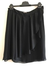 H&M Edler Rock Chiffon Lagenlook Stiefelrock Schwarz Gr. 42  - WIE NEU!