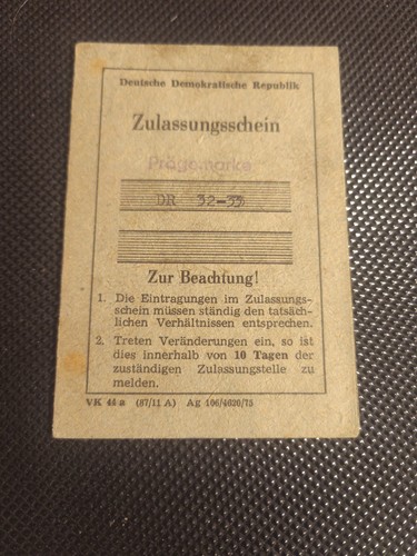 Ddr zulassung traktor famulus - ddr,