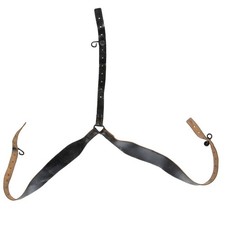 Altes Koppeltragegestell Französische Armee Leder Schwarz Suspender Koppel