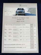 Mercedes E-Klasse W210 4 Matic Preisliste 6.1997
