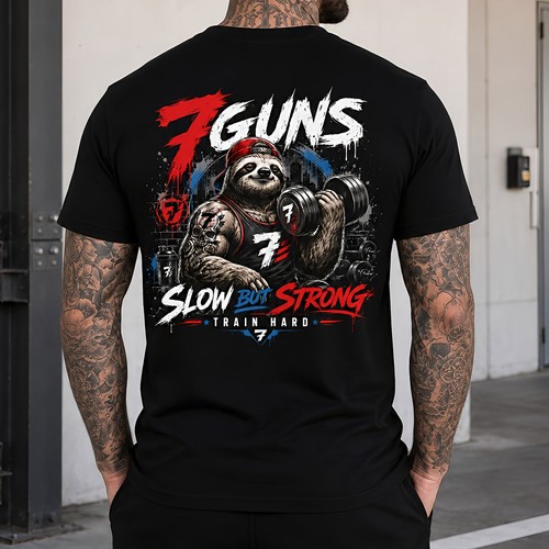 Schwarzes herren shirt 7guns - schwarzes,